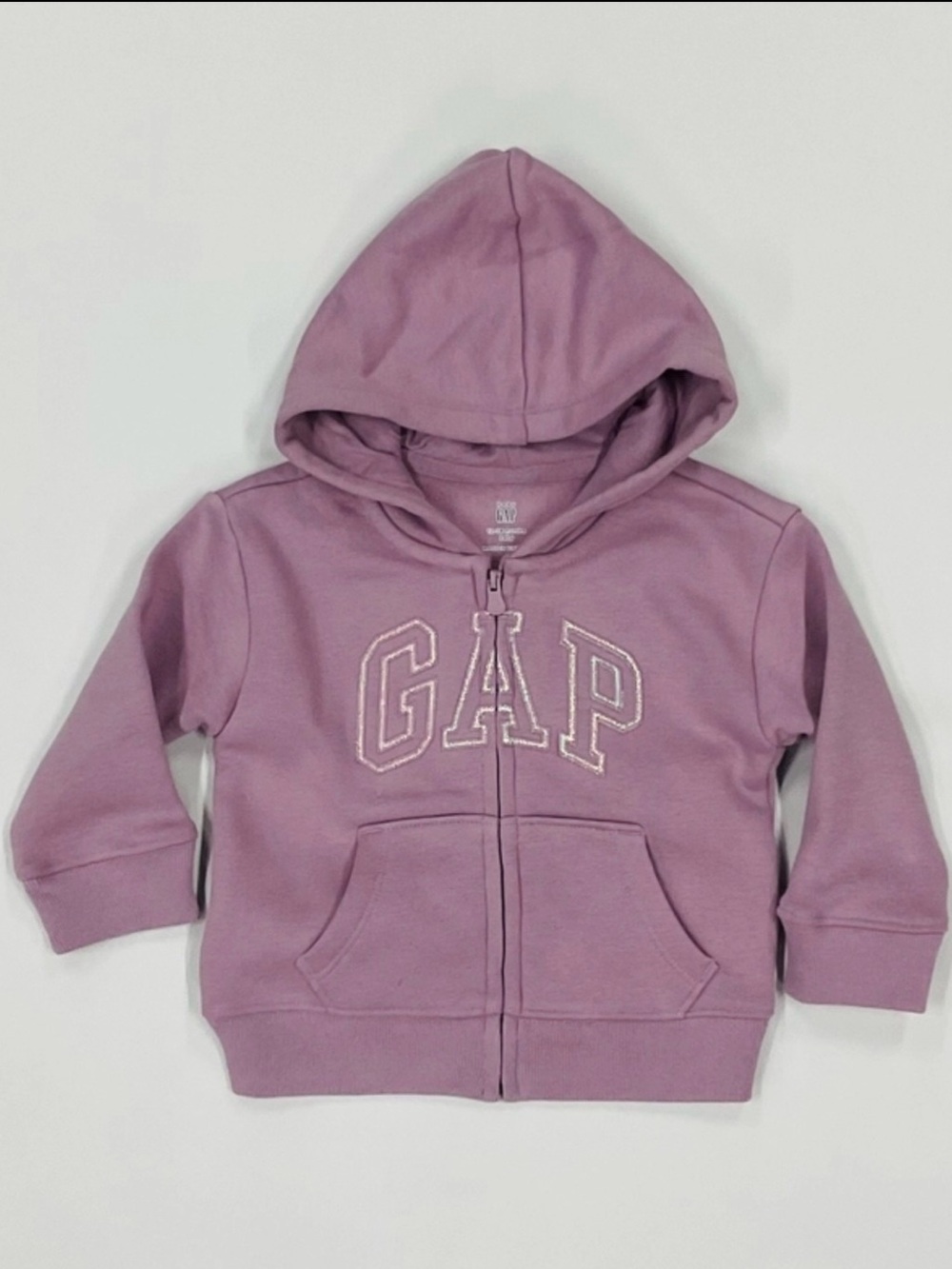 GAP Kids 3T Purple Sparkly Arch Logo Zip-UP Hoodie Sweatshirt NWT